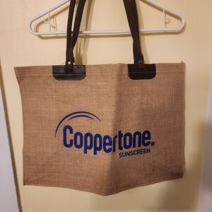Coppertone Tan Straw-like Tote Bag